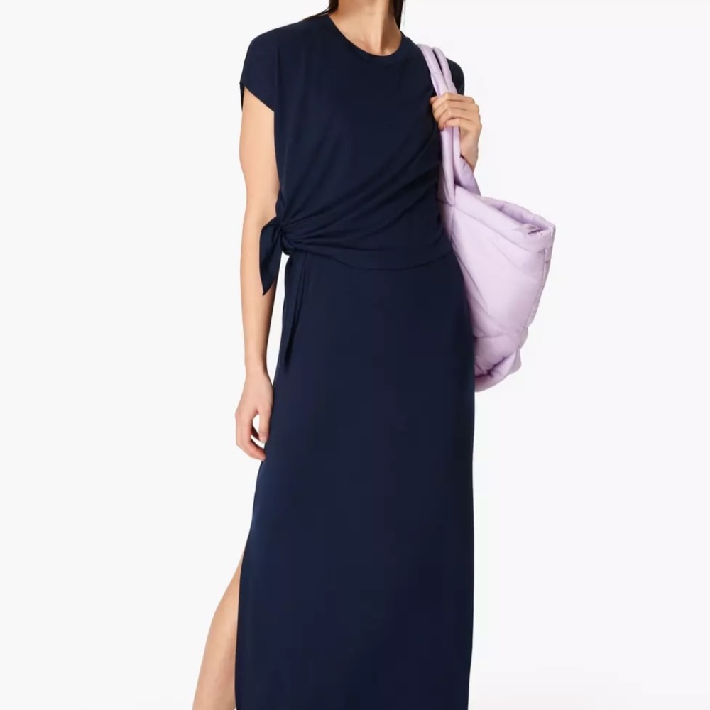 Sweaty Betty Mellow Midi Dress in Navy